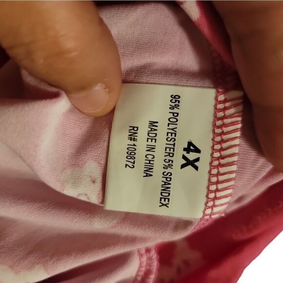 Floral Pink Strapless Romper 4XL NWOT - Picture 2 of 6